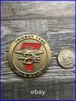 US Navy SEAL Team 7 TACDEVRON NSW ST7 Trident 1730 Challenge Coin Iraq 2015 Rare