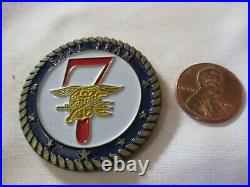 US Navy SEAL Team 7 The Magnificent Seven Bronze Challenge Coin