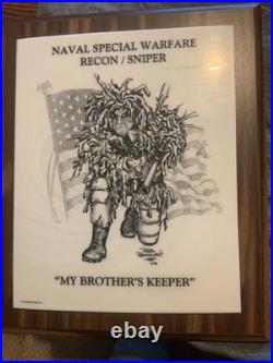 US Navy SEAL Team DEVGRU NSW Sniper Shirt and Plaque Combination