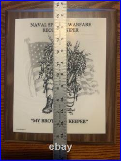 US Navy SEAL Team DEVGRU NSW Sniper Shirt and Plaque Combination