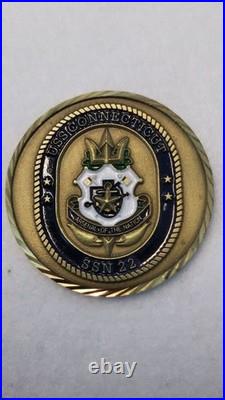 US Navy SSN22 Connecticut Seawolf Class Attack Submarine Challenge Coin