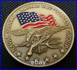 US Navy Seal Team Six DEVGRU Challenge Coin V5 Color on backside Trident Version
