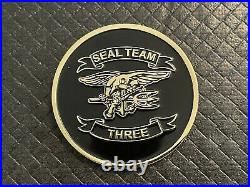 US Navy Seal Team Three 3 Chief Petty Officer CPO Challenge Coin Serial # 0472