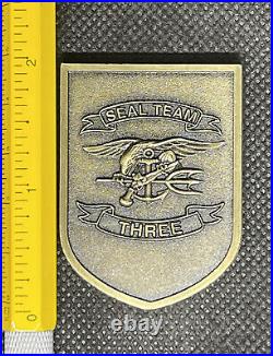 US Navy Seal Team Three III 3 Troop One NSW Naval Special Warfare Challenge Coin
