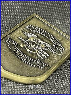US Navy Seal Team Three III 3 Troop One NSW Naval Special Warfare Challenge Coin