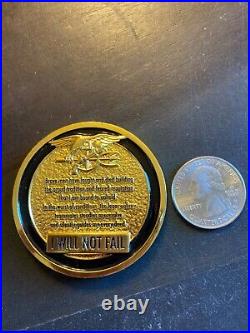 US Navy Seals I WILL NOT FAIL Frogman 2 Challenge Coin
