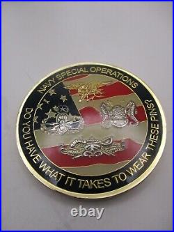 US Navy Special Operations Great Lakes Training Support Center Challenge Coin