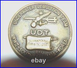 US Navy Special Warfare SEAL UDT Underwater Demolition Team Challenge Coin