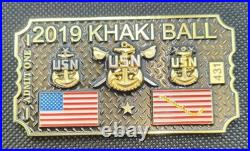 US Navy USN 2019 KHAKI BALL Ticket Challenge Coin FORGED BY THE CREED