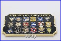 US Navy USN 2019 KHAKI BALL Ticket Challenge Coin FORGED BY THE CREED
