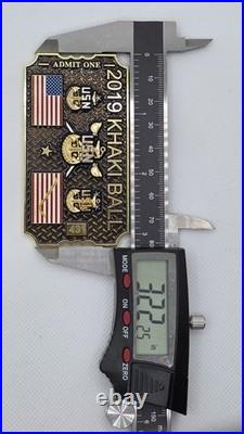 US Navy USN 2019 KHAKI BALL Ticket Challenge Coin FORGED BY THE CREED