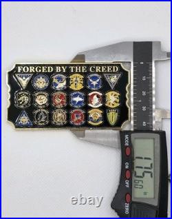 US Navy USN 2019 KHAKI BALL Ticket Challenge Coin FORGED BY THE CREED