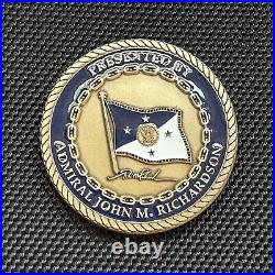US Navy USN CHIEF OF NAVAL OPERATIONS ADMIRAL JOHN M. RICHARDSON Challenge Coin