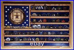 US Navy USS Albuquerque SSN-706 Challenge Coin Display Flag