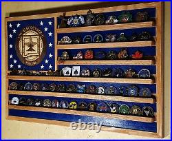 US Navy USS Albuquerque SSN-706 Challenge Coin Display Flag