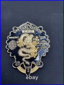 US Navy USS Carl Vinson (CVN-70) 2018 Westpac CPO Challenge Coin RARE
