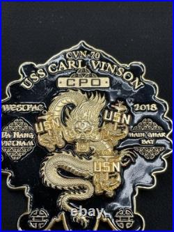 US Navy USS Carl Vinson (CVN-70) 2018 Westpac CPO Challenge Coin RARE