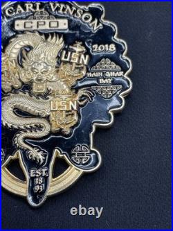 US Navy USS Carl Vinson (CVN-70) 2018 Westpac CPO Challenge Coin RARE