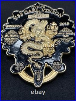 US Navy USS Carl Vinson (CVN-70) 2018 Westpac CPO Challenge Coin RARE