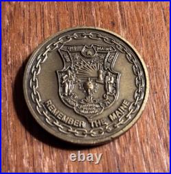 US Navy USS Maine SSBN-741 Submarine Challenge Coin From Commander Circa 1995