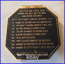 US Navy USS Theodore Roosevelt CVN-71 2017-18 Deployment Hinged Challenge Coin