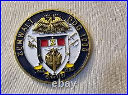 US Navy USS Zumwalt DDG-1000 Bath Iron Works 2014 Christening Challenge Coin