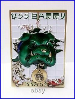 US Navy Uss Barry Ddg 52 Cpo Chief Mess Military Ship Bulldog Challenge Coin