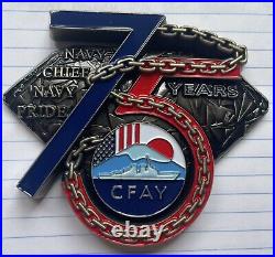US Navy Yokosuka, CFAY, FDNF, Japan 75th Annivers. Coin (3.25x4) Navy Chief, CPO
