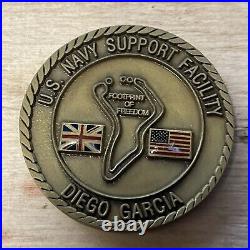 U. S. NAVY SUPPORT Challenge Coin DIEGO GARCIA BRITISH INDIAN OCEAN CHACOS