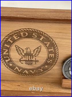 U. S. Navy Challenge Coins With Shelf Display SEAL Team Eight Lone Star State TX