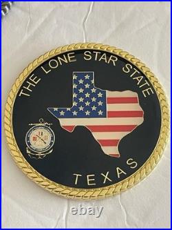 U. S. Navy Challenge Coins With Shelf Display SEAL Team Eight Lone Star State TX