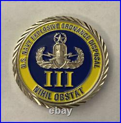 U. S Navy Explosive Ordnance Disposal III Nihil Obstat PLT 321 Challenge Coin R3