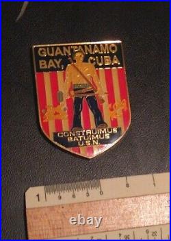 U. S. Navy Guantanamo Bay CONSTRUIMUS BATUIMUS U. S. N. Challenge Coin Shield