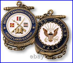 U. S. Navy Recruit Training Command Great Lakes Illinois Challenge Coin