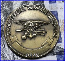 U. S. Navy Seal Team 1 Challenge Coin Nswg-1 / Nswc Jsoc Tier One