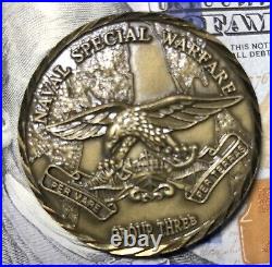 U. S. Navy Seal Team 3 Challenge Coin / Genuine MID 90's MID 2k's / Jsoc Tier 1