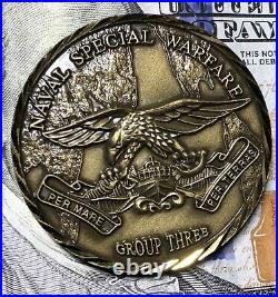 U. S. Navy Seal Team 3 Challenge Coin / Nswg-3 / Gwot / Nswc Jsoc Tier 1