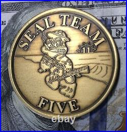 U. S. Navy Seal Team 5 Challenge Coin / Nswc / Jsoc Tier 1