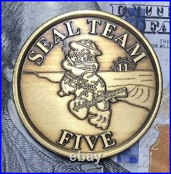 U. S. Navy Seal Team 5 Challenge Coin / Nswc / Jsoc Tier 1