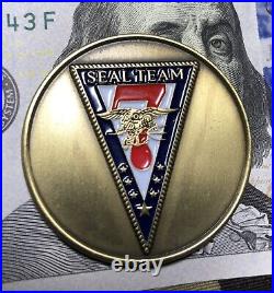 U. S. Navy Seal Team 7 Challenge Coin Genuine Frogman 90's Era Early 2k Issue