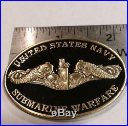 U. S. Navy Submarine Warfare Challenge Coin Bubblehead Gold Dolphins USN (Lot)