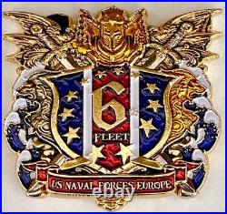 United States Navy 6th Fleet Naples, Italy Numbered #55 Challenge Coin