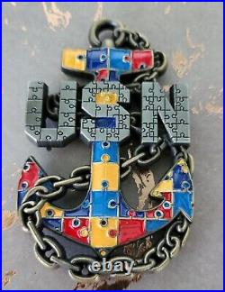United States Navy Autism Anchor Challenge Coin