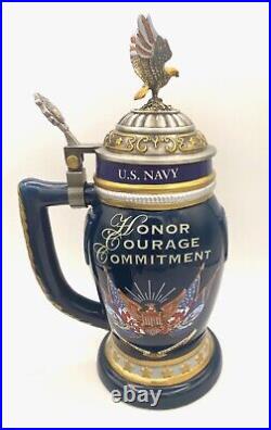 United States Navy Values Heirloom Porcelain Stein