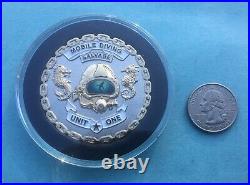 Us Navy Challenge Coin Mobile Diving & Salvage Unit One (mdsu-1) Chief / Cpo