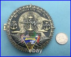 Us Navy Challenge Coin Naval Air Station Sigonella, Italy Chief Cpo Khaki Ball