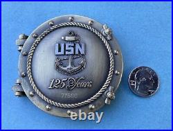 Us Navy Challenge Coin Navy Chief 125th Birthday (2018) / Serialized