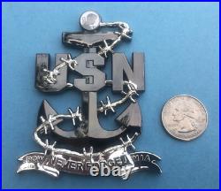 Us Navy Challenge Coin Prisoner Of War (pow) Chief / Cpo / Serialized