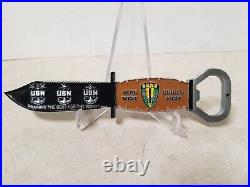 Us Navy Challenge Coin Sere West Chiefs Mess / Cpo / K-bar Knife