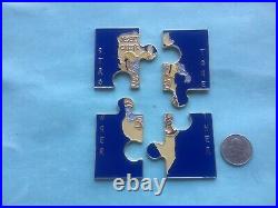 Us Navy Challenge Coin Southwest Asia (bahrain) 4 Piece Puzzle Chief Cpo